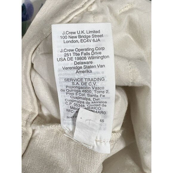J. Crew Factory Womens Pants Size 4 Beige Khaki Linen Wide Leg Cropped B3 - Picture 7 of 8